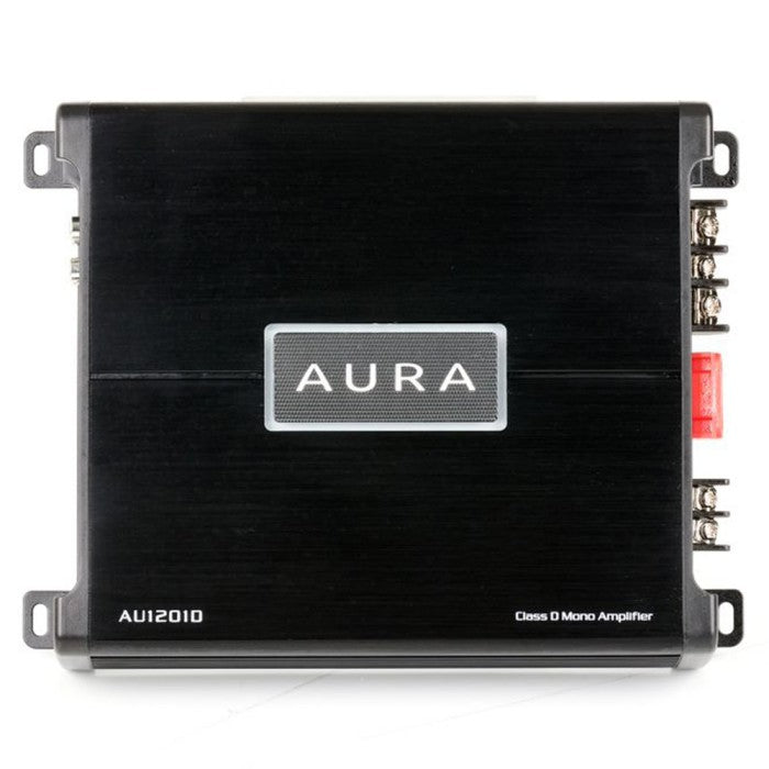 Aura AU1201D by Road Angel 1200W 1-Channel Mono Peak Power Car Amplifier, Bass Remote, 1 Ω Stable, R