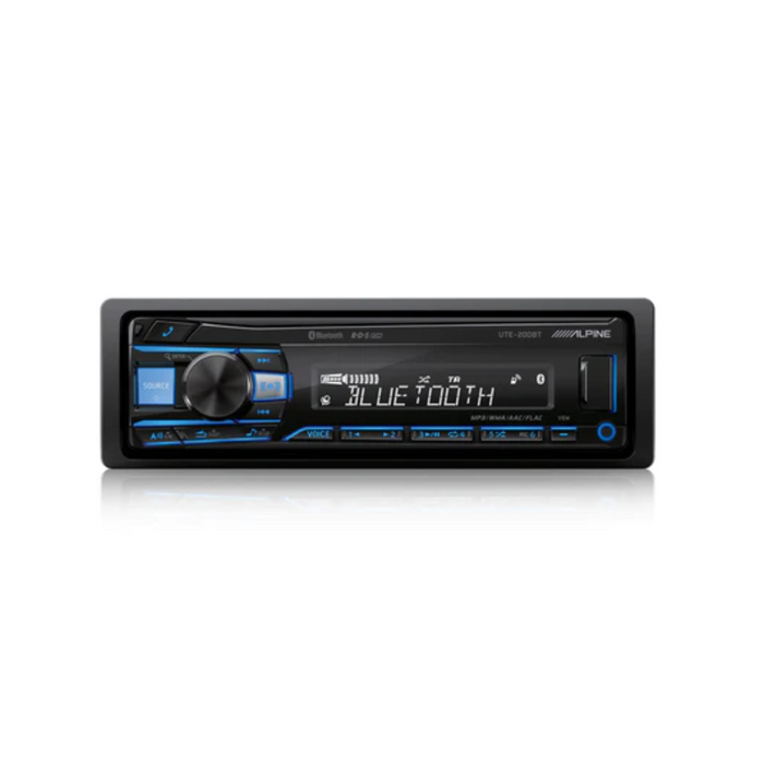 Alpine UTE-200BT Single Din Digital Media Receiver with Bluetooth