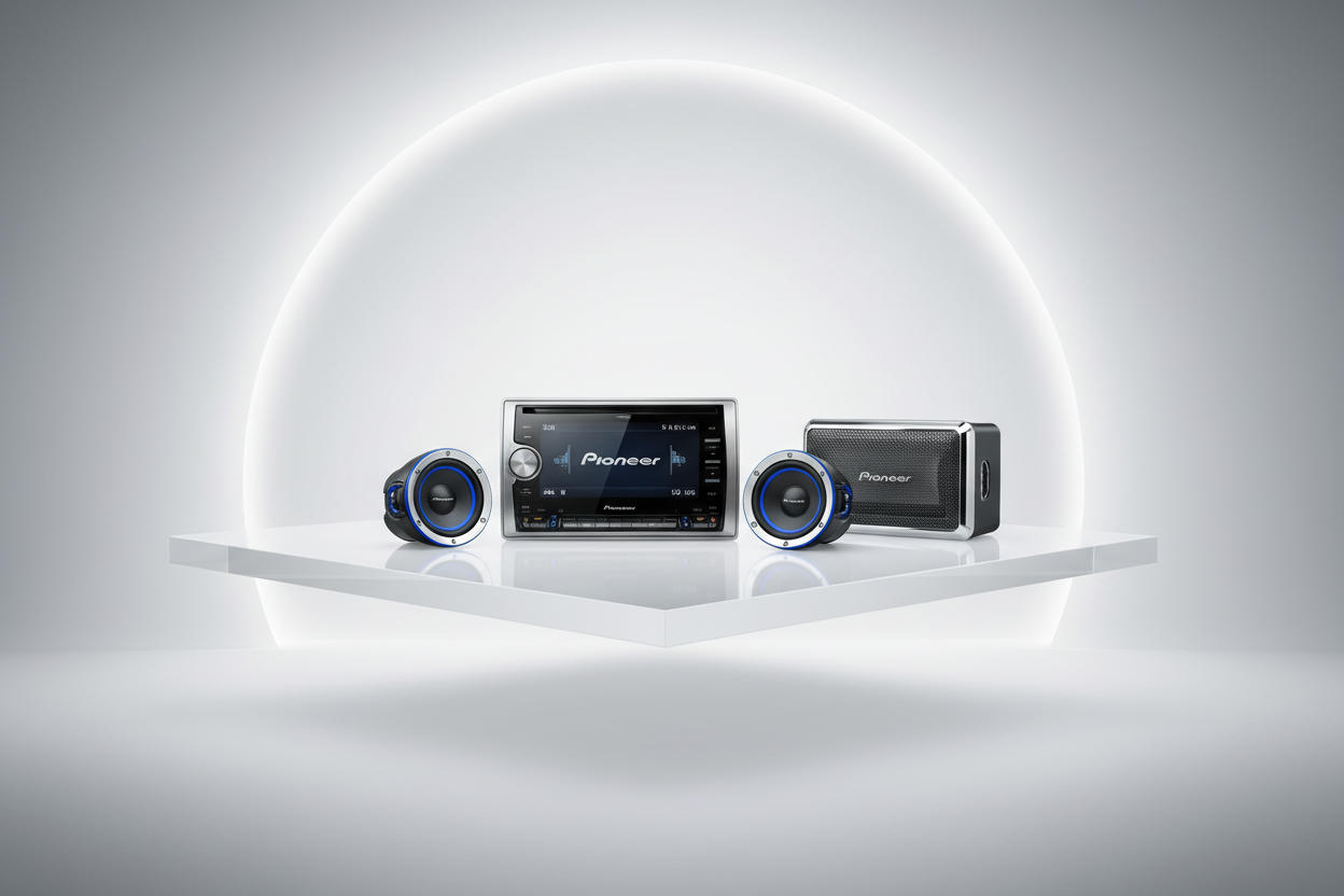 Pioneer car audio collection – stereos, speakers, subwoofers and amplifiers