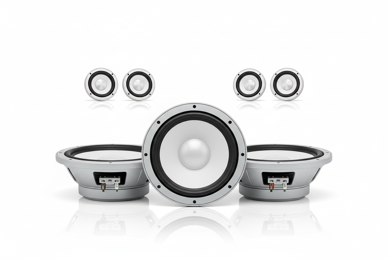 High-performance car speakers and subwoofer system