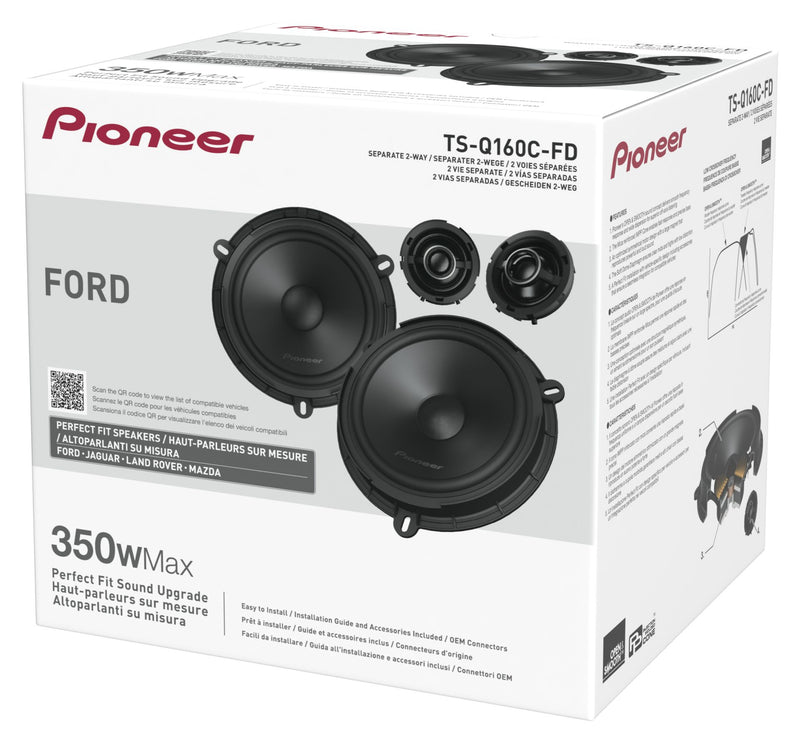 Pioneer TS-Q160C-FD 6.5-inch 2-Way 350W Component Speaker System for Ford, Jaguar, Land Rover and Mazda Vehicles
