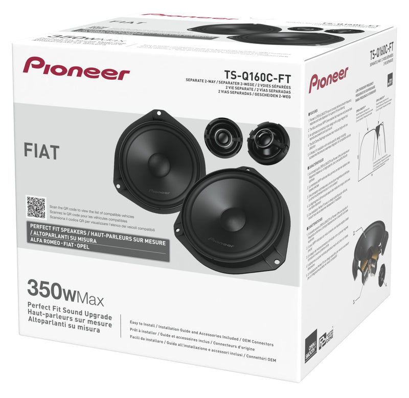 Pioneer TS-Q160C-FT 6.5-inch 350W 2-Way Component Speaker System for Fiat, Alfa Romeo, Opel and Vauxhall Vehicles