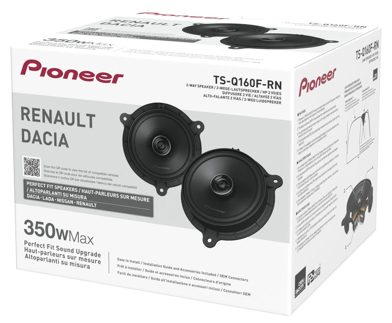 Pioneer TS-Q160F-RN 6.5-inch 350W 2-Way Coaxial Speaker System for Renault, Nissan, Dacia and Lada Vehicles