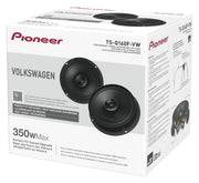 Pioneer car speaker packaging for Volkswagen vehicles on a white background