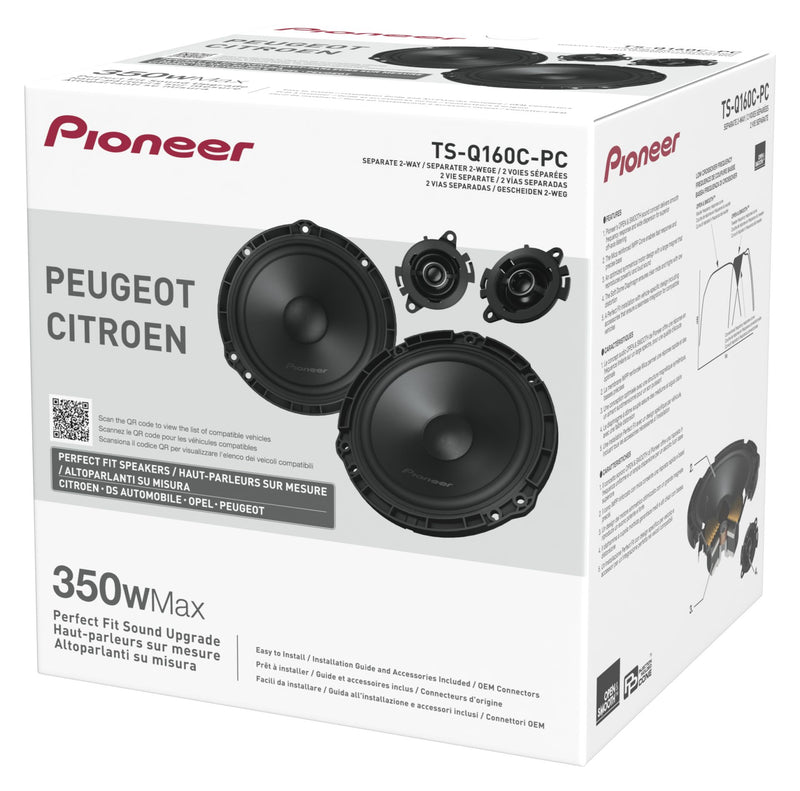 Pioneer TS-Q160C-PC 6.5-inch 350W 2-Way Component Speaker System for Opel and Vauxhall Vehicles