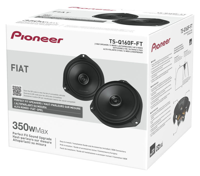 Pioneer TS-Q160F-FT 6.5-inch 350W 2-Way Coaxial Speaker System for Fiat Vehicles