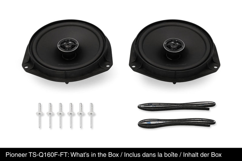 Pioneer TS-Q160F-FT 6.5-inch 350W 2-Way Coaxial Speaker System for Fiat Vehicles