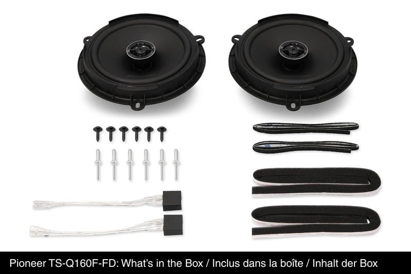 Pioneer TS-Q160F-FD 6.5-inch 350W 2-Way Coaxial Speaker System for Ford, Land Rover and Mazda Vehicles