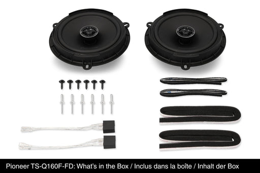 Pioneer TS-Q160F-FD 6.5-inch 350W 2-Way Coaxial Speaker System for Ford, Land Rover and Mazda Vehicles