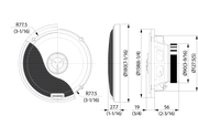 A pair of black Kenwood KFC-X174 240W 17cm 2-way flush mount speakers for cars.