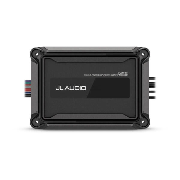 JL Audio AP200/4BT ultracompact 4-channel marine Bluetooth amplifier with wired audio controller