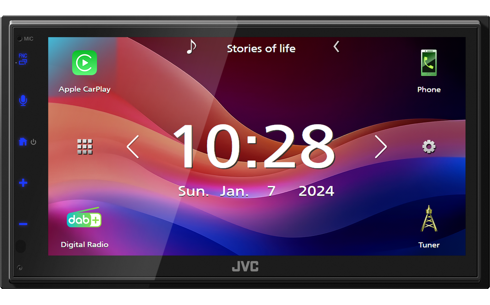 JVC KW-M595DBT – 6.8-Inch Capacitive Touchscreen Multimedia Receiver