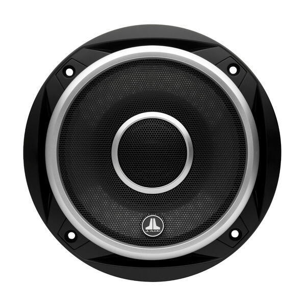 Car speaker with a brand logo on a white background
