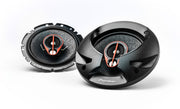 A Pioneer TS-R1750S 17cm 6.5" 250W 3-Way Car Speaker, black in color, showing the front view with the brand logo and red accents.