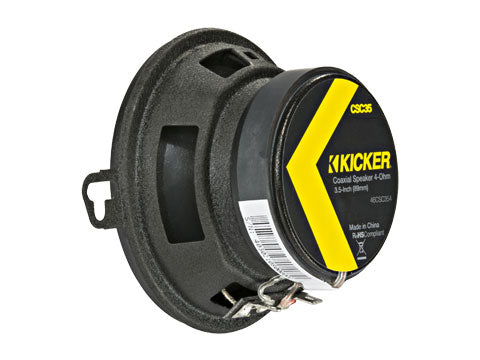 Kicker car speaker on a white background