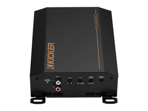 KICKER VXA1000.1 1000W mono Class-D car amplifier with remote bass control