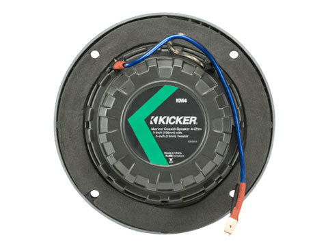 Kicker speaker with visible branding on a white background