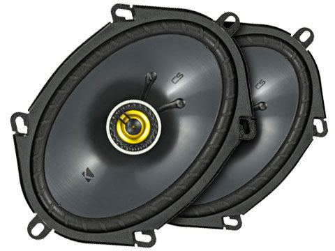 Kicker 46CSC684 CS 6x8 inch 160x200mm coaxial car speakers with polypropylene woofer cones and PEI balanced dome tweeters.