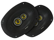 Kicker 46CSC6934 CS 6x9 inch 160x230mm triaxial car speakers with polypropylene woofer cones and balanced dome tweeters.