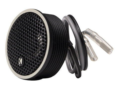 Kicker 46CST204 CS 0.75 inch 20mm tweeter set with inline crossovers designed for clear and detailed high-frequency car audio output.