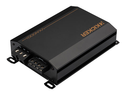 KICKER VXA1000.1 1000W mono Class-D car amplifier with remote bass control