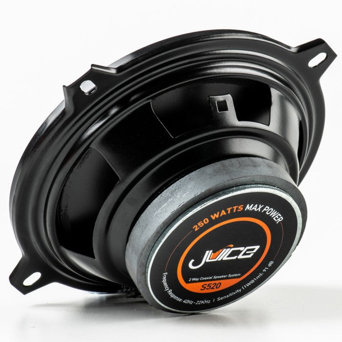 Juice S520  2-way Coaxial Car Door or Shelf Speakers 250W Peak Power
