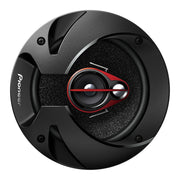 A Pioneer TS-R1750S 17cm 6.5" 250W 3-Way Car Speaker, black in color, showing the front view with the brand logo and red accents.