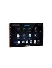 An 8-inch car stereo touchscreen display with a black bezel and a pink side frame, showing a user interface with various media and navigation app icons. The brand name 'AUSLIFE' is visible at the bottom of the screen.
