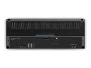 A black Audio-Technica ATH-M40x power amplifier rear panel, shown from a front-facing perspective against a white background.