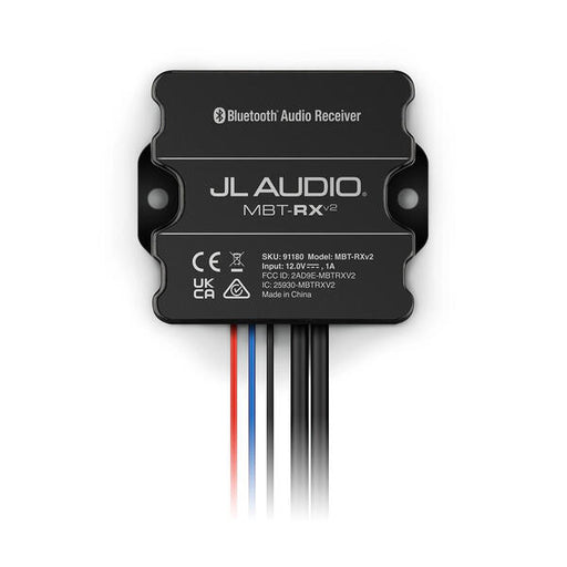 JL Audio MBT-RX waterproof Bluetooth audio receiver with RCA outputs