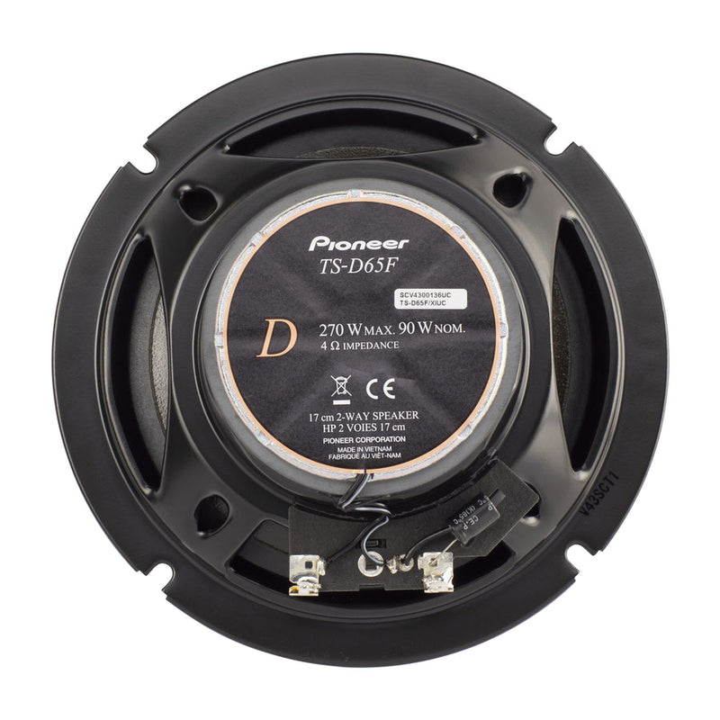 Pioneer TS-D65F 6.5 inch 2-way coaxial car speakers