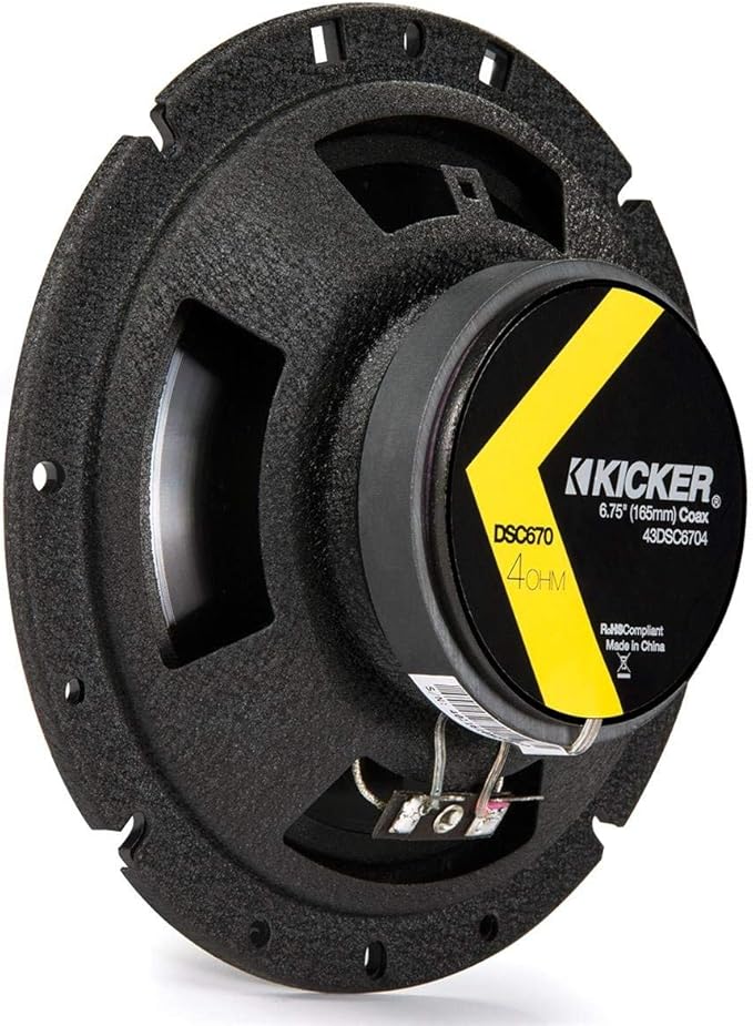 Kicker 43DSC6704 6.75 inch coaxial car speakers DS series black