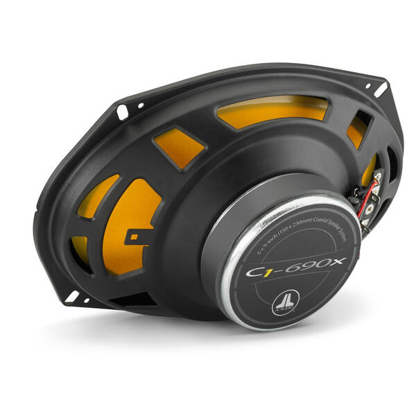 Car speaker with 'G690x' branding on a white background