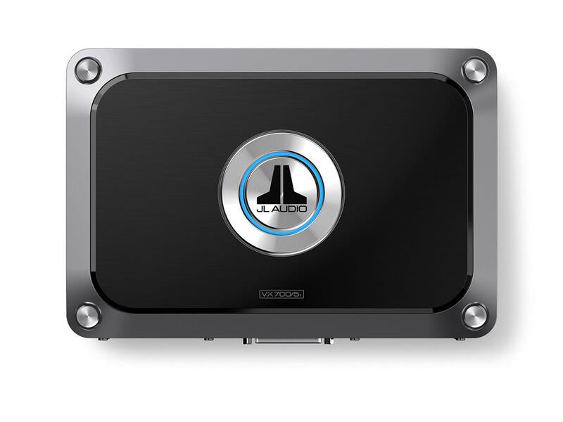 JL Audio amplifier on a white background