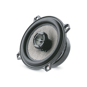 Car speaker with mesh cover on a white background