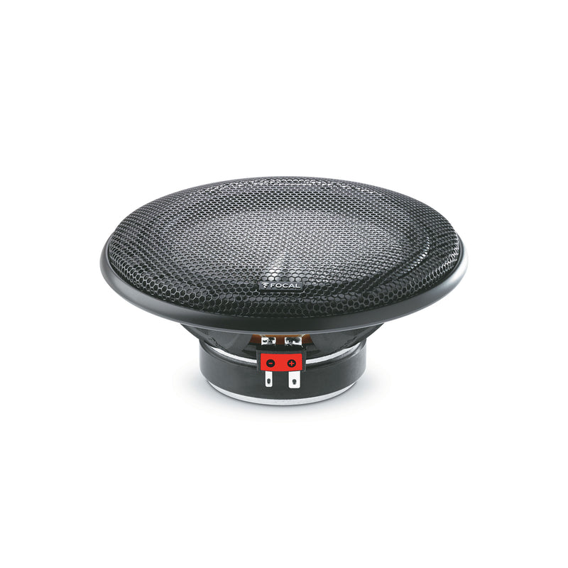 Speaker driver with mesh cone on a white background