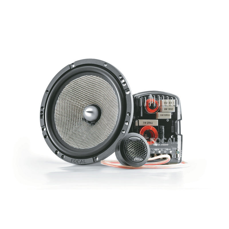 Car speaker with visible brand logo on a white background