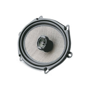 Car speaker with mesh grill on a white background