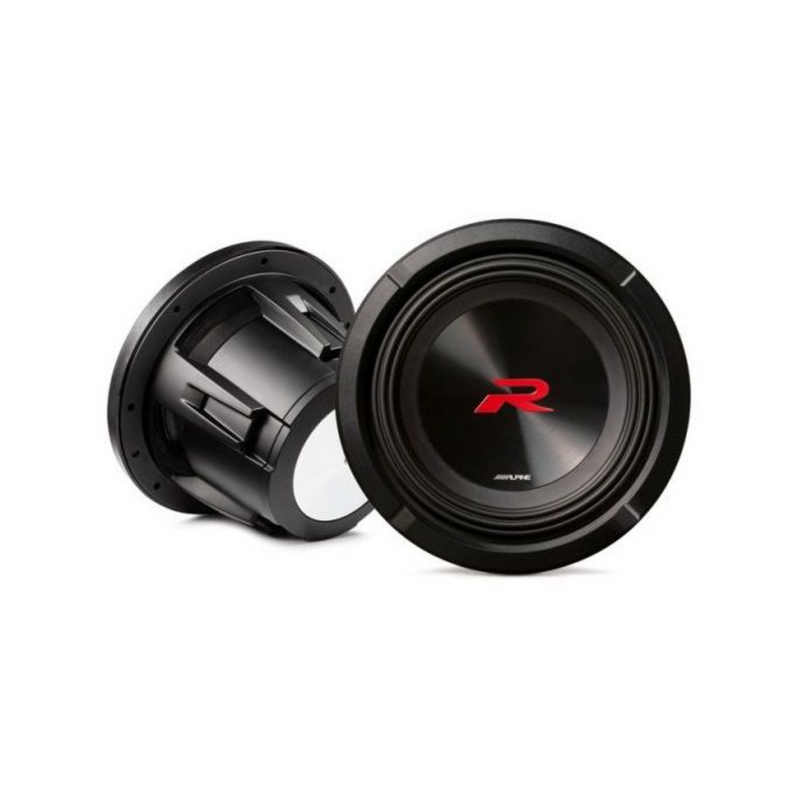 Alpine R2-W12D2 12" R-Series subwoofer with dual 2-ohm voice coils for deep, powerful bass