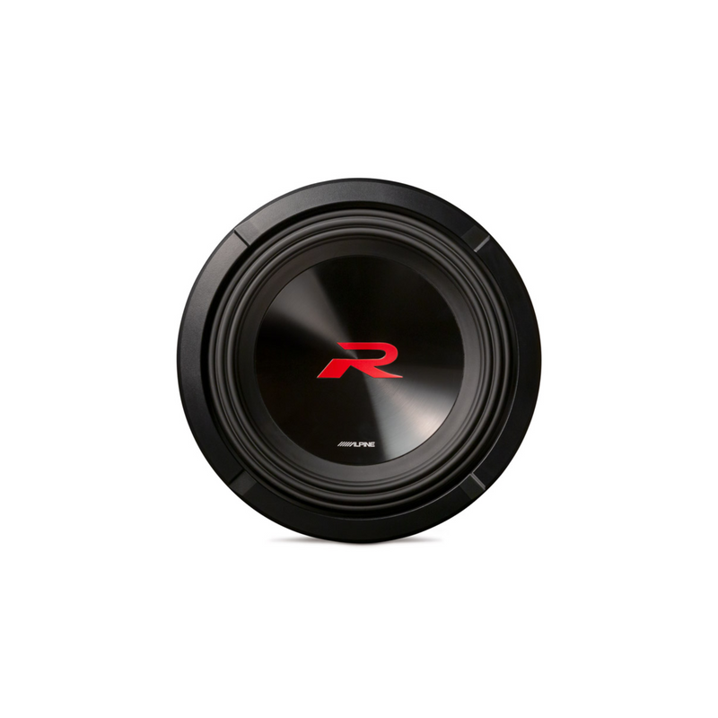 Alpine R2-W12D4 12" R-Series subwoofer with dual 4-ohm voice coils for deep, powerful bass