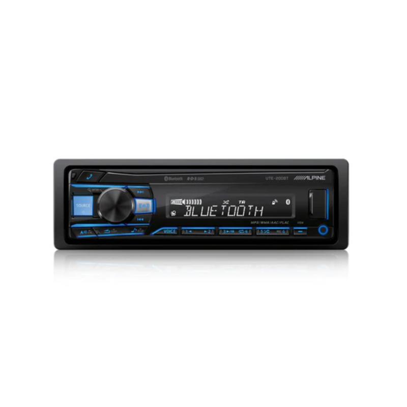 Alpine UTE-200BT Single Din Digital Media Receiver with Bluetooth