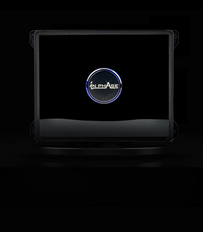 Black electronic device with 'In Phase' logo on a black background