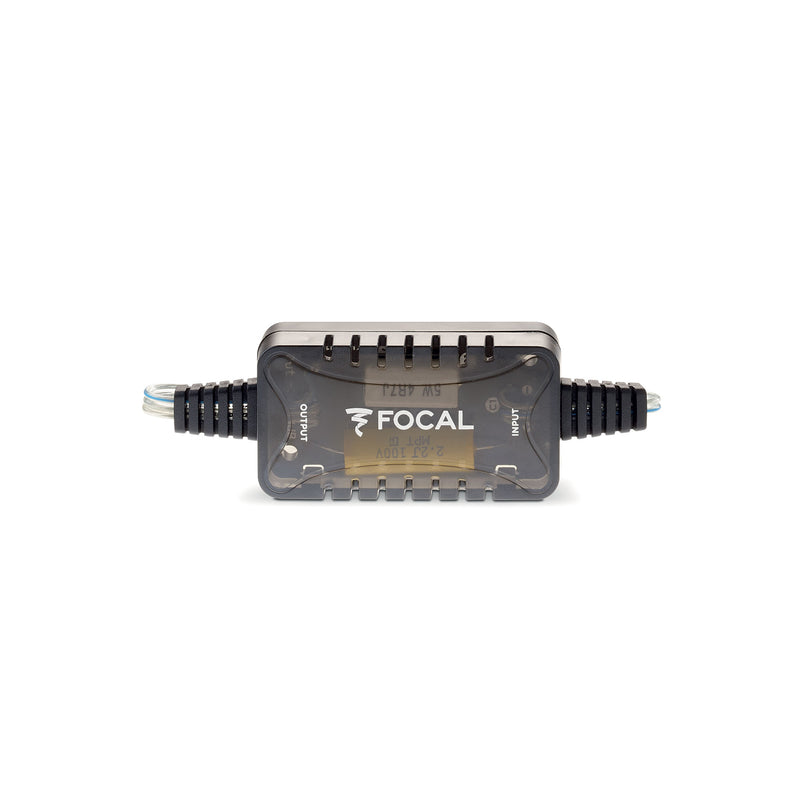 Focal audio component on a white background
