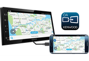 Kenwood DMX-129DAB 6.8 inch touchscreen DAB Bluetooth car media receiver with USB and smartphone connectivity installed in dashboard