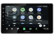 Kenwood DMX-F920DS 9 inch HD floating touchscreen car stereo with Apple CarPlay Android Auto and Bluetooth installed in vehicle dashboard