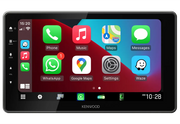 Kenwood DMX-F920DS 9 inch HD floating touchscreen car stereo with Apple CarPlay Android Auto and Bluetooth installed in vehicle dashboard