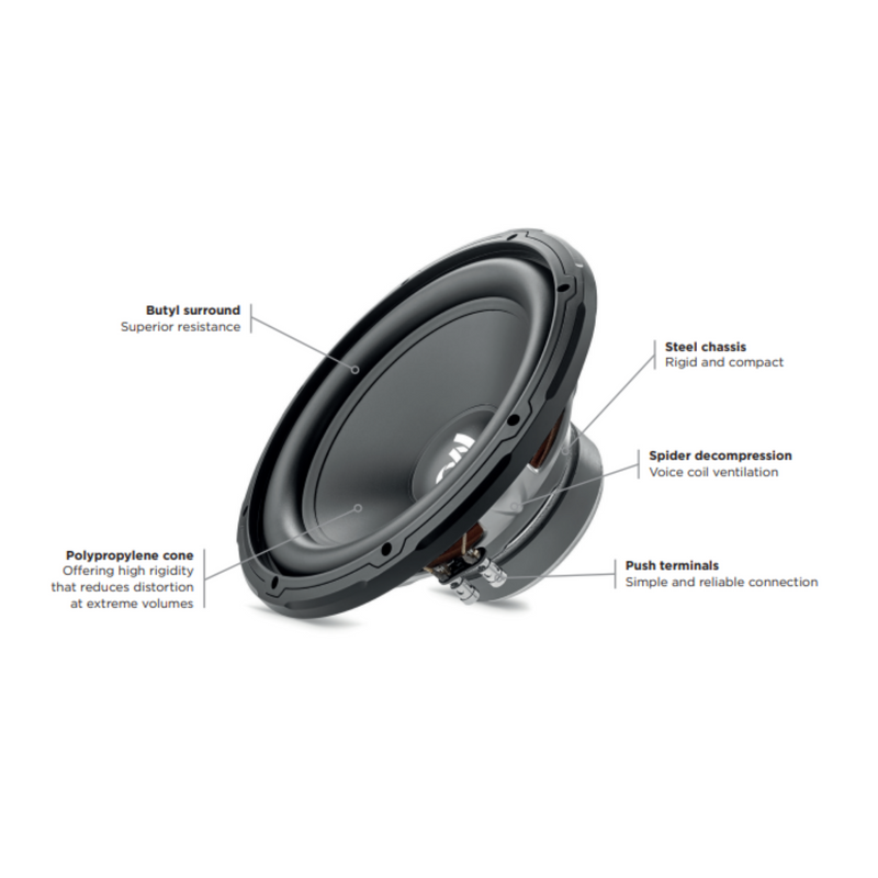 Focal Car Audio SUB12 - 12" Single 4 Ohm 600W Car Subwoofer
