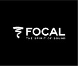 Focal logo with tagline 'The Spirit of Sound' on a black background