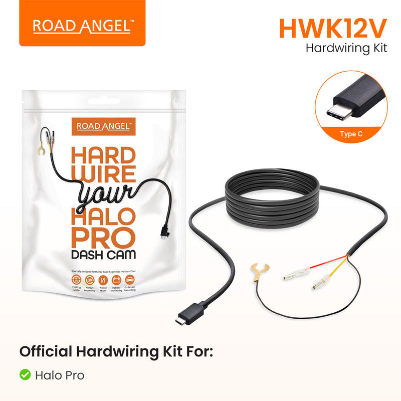 Road Angel HWK12V Halo Pro & Aura HD3 Hardwire kit to Enable Parking Mode