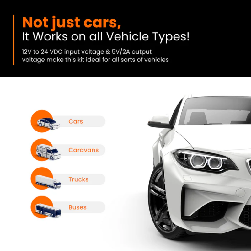 Road Angel HWK5-VC Halo Dash Cam 5V Type-C hardwiring kit for Halo Go 2, Drive 2 & Ultra